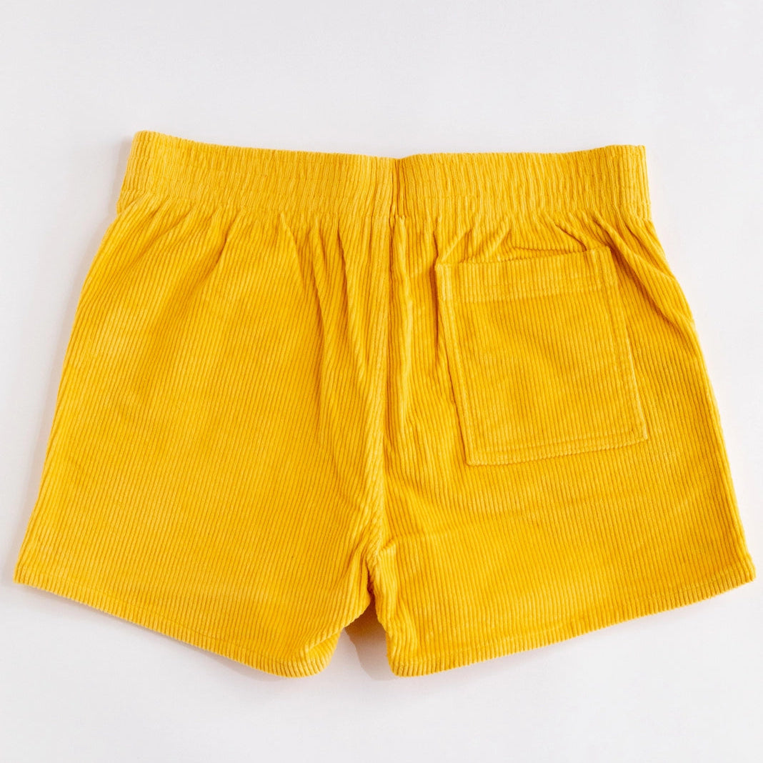 Stretch Corduroy Short: Yellow