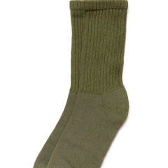 Solids Crew Sock: Olive