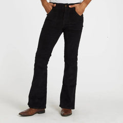 Corduroy Bell Bottom Pant: Black