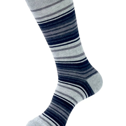 X Stripe Sock: Grey/Black