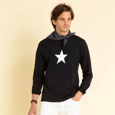 Coulos Star T-Shirt L/S: Black