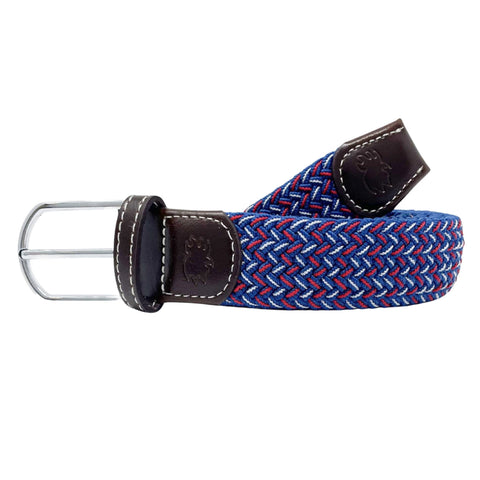 Plymouth Stretch Belt: Navy/Red