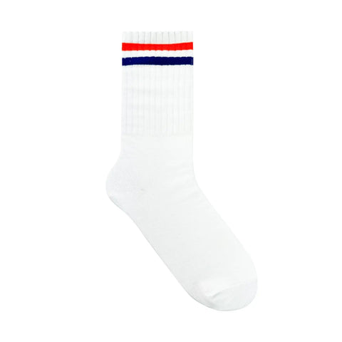Authentic Crew Sock: Navy/Orange