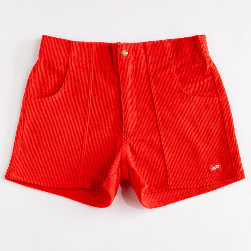 Stretch Corduroy Short: Red