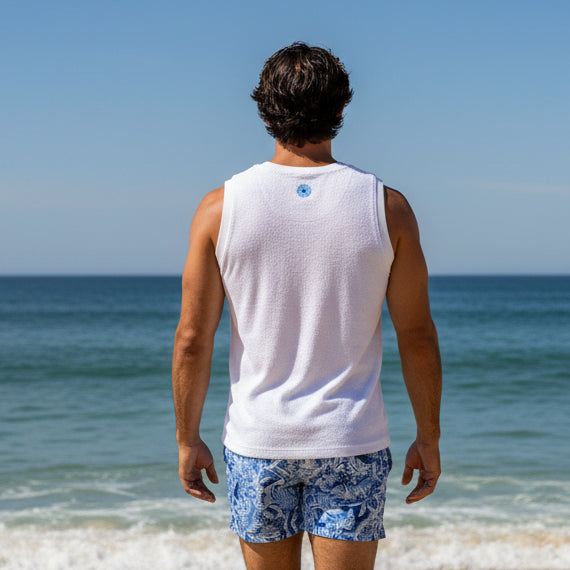 La Playa Terry Tank: White