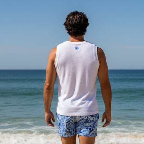 La Playa Terry Tank: White