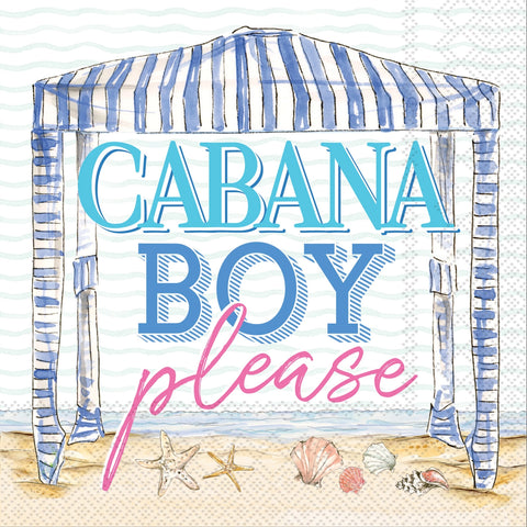 "Cabana Boy" Paper Cocktail Napkins: 20 count