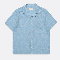 Stachio Floral Shirt S/S: Allure Blue