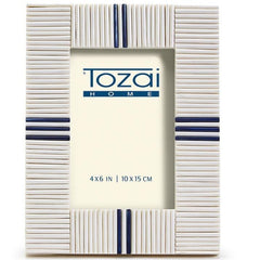 Stacks 4X6 Frame: Lapis/Bone