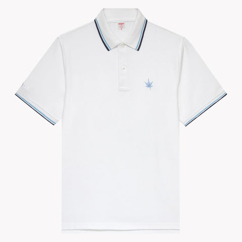 1983 Tipped Pique Polo S/S: White