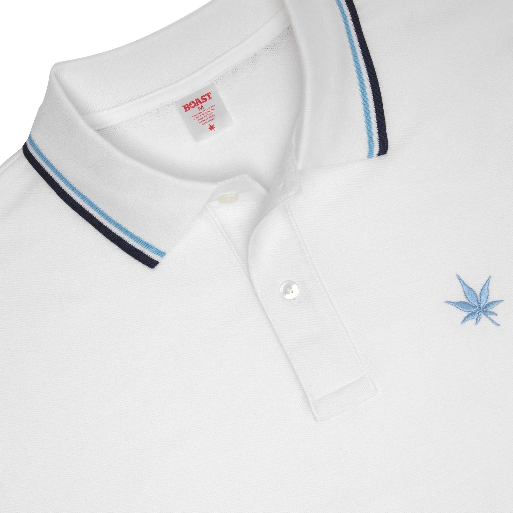 1983 Tipped Pique Polo S/S: White