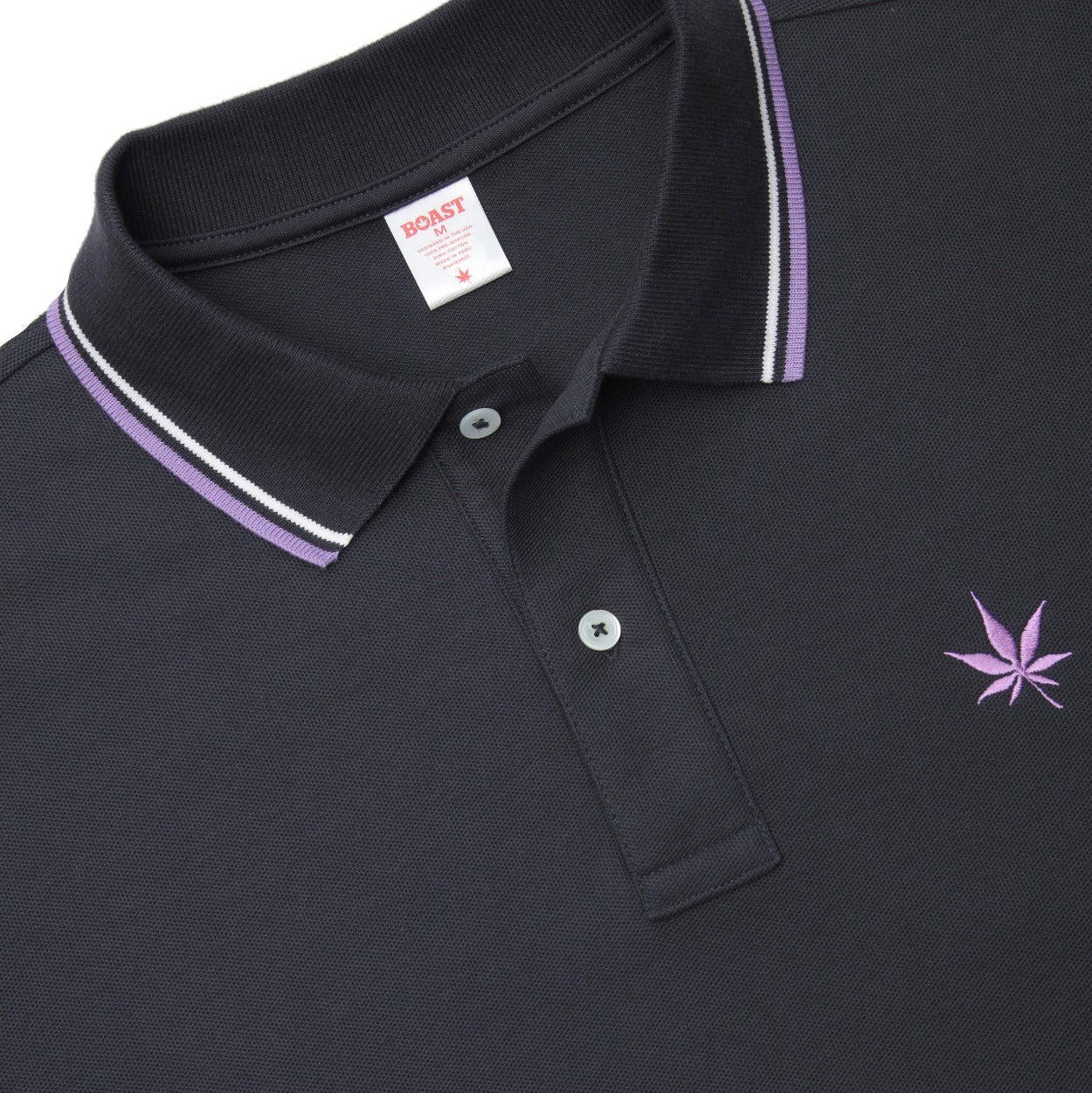 1983 Tipped Pique Polo S/S: Black