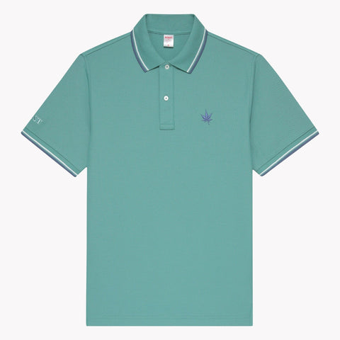 1983 Tipped Pique Polo S/S: Seafoam