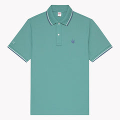 1983 Tipped Pique Polo S/S: Seafoam