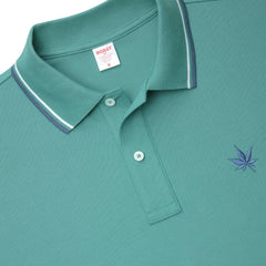 1983 Tipped Pique Polo S/S: Seafoam