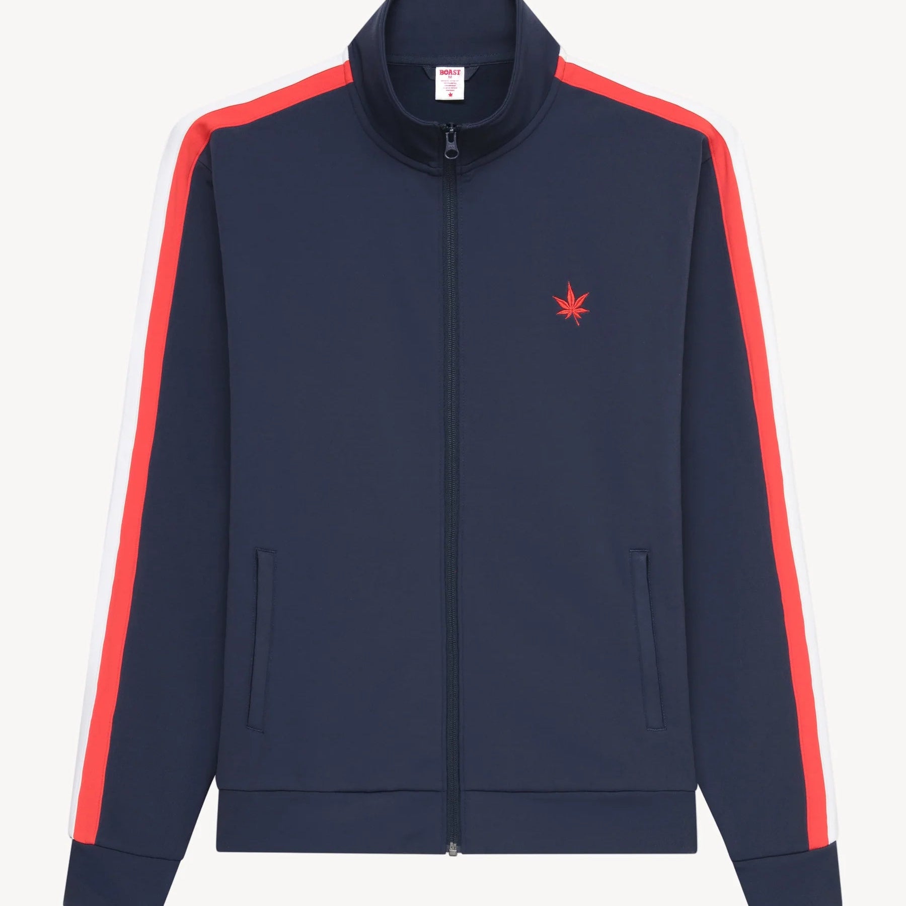 Tipped Warm-Up Jacket L/S: Navy