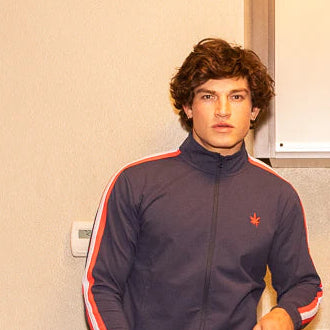 Tipped Warm-Up Jacket L/S: Navy