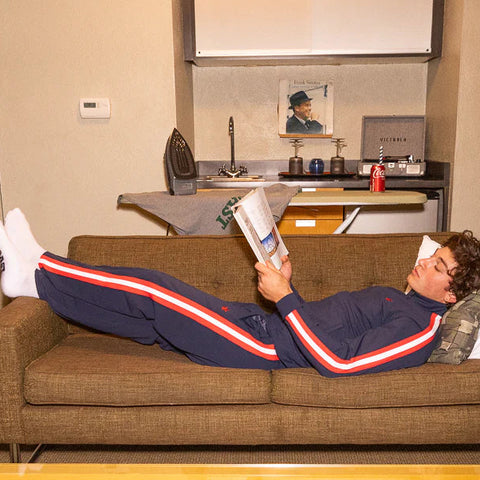 Tipped Warm-Up Pant: Navy