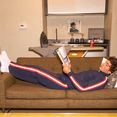 Tipped Warm-Up Pant: Navy