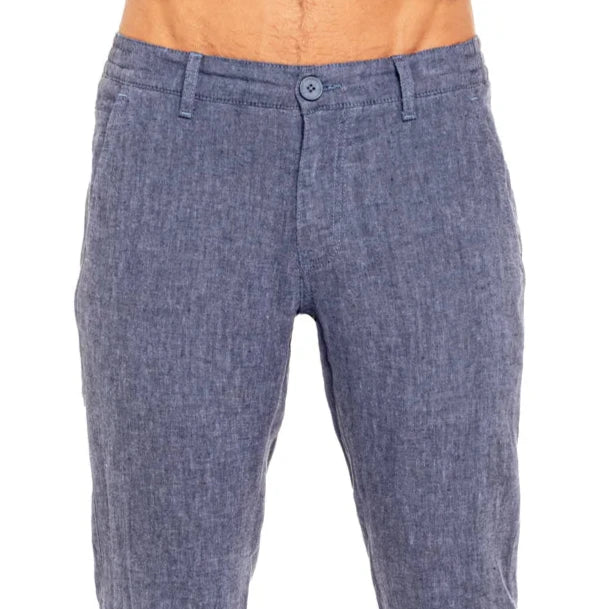 Slim Linen Pant: Navy