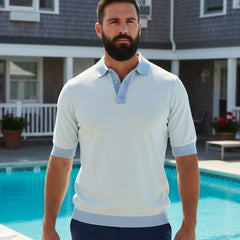 Mayfair Polo S/S: Country Air Blue
