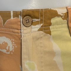 Exaggerated Floral Stretch Short: Sand