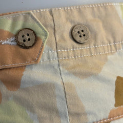 Exaggerated Floral Stretch Short: Sand