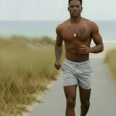 Athletic / Lounge Short: Light Grey