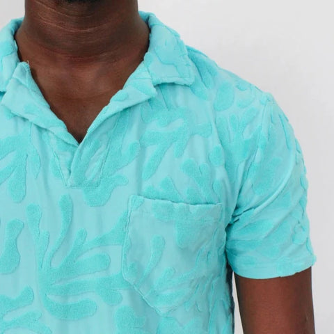 Johnny Coral Terry Polo S/S: Lagoon