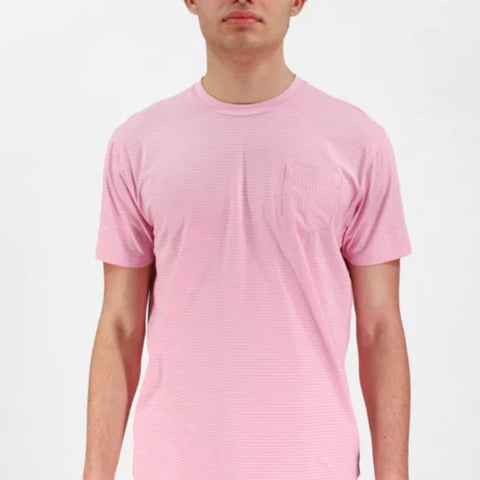 Tate Stripe T-Shirt S/S: Pink & Blue