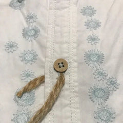 Embroidered El Shirt S/S: White