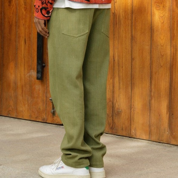 Omi Denim Trouser: Olive