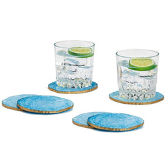 Blue Ice Coasters: Set of 6
