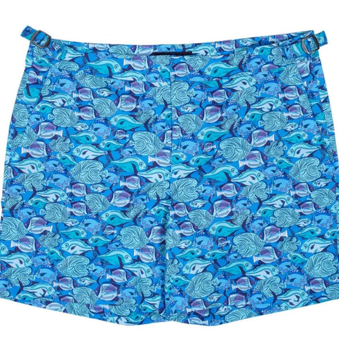 Pool Fish Skool Swim Trunk: Lagoon