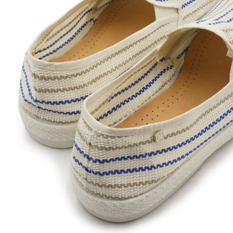 Grekos Blue Linen Slip On