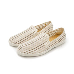 Grekos Brown Linen Slip On