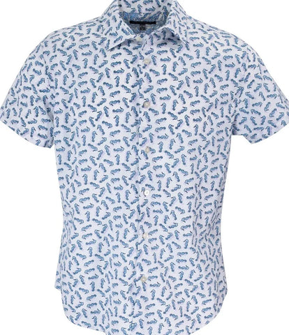 Scott Swimming Seahorses Shirt S/S: White