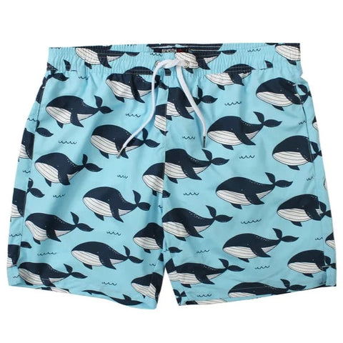 Whale Print Swim: Blue