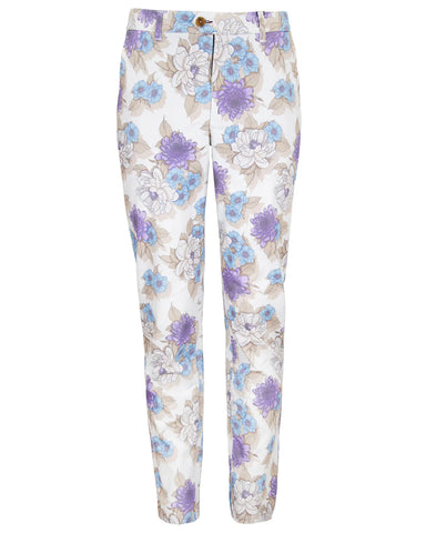 Jack Flower Bed Chino Pant: Ivory