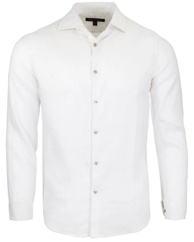 Lionel Linen Shirt L/S: White