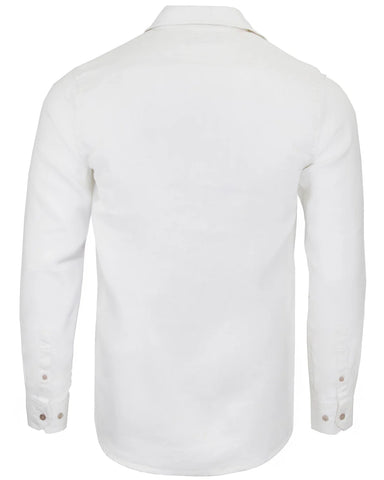 Lionel Linen Shirt L/S: White