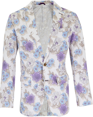 Hadrian Flower Bed Blazer: Ivory