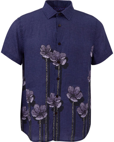 Landon Crafty Shirt S/S: Navy