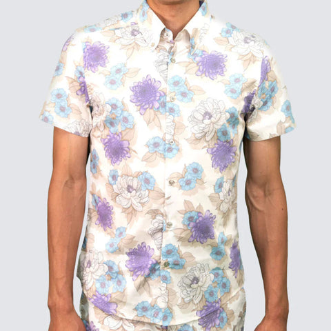 Tim Flower Bed Shirt S/S: Ivory