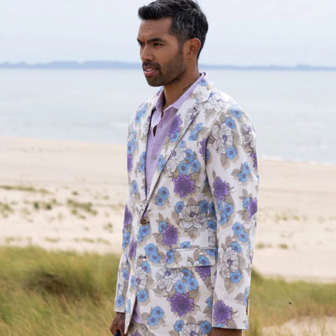 Hadrian Flower Bed Blazer: Ivory