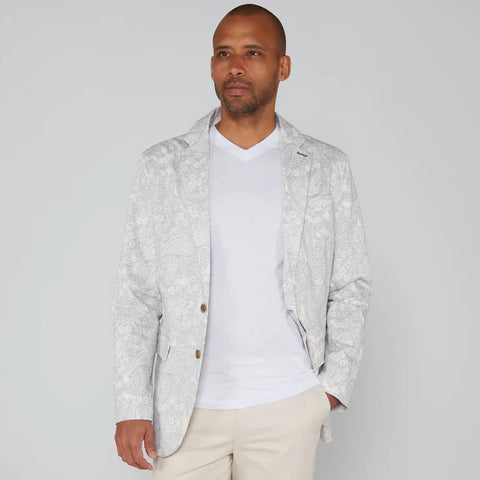 Hadrian Paisley Blazer: Ivory