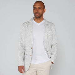 Hadrian Paisley Blazer: Ivory