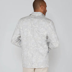 Hadrian Paisley Blazer: Ivory