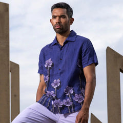 Landon Crafty Shirt S/S: Navy