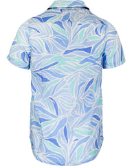 Landon Leaves Shirt S/S: Blue